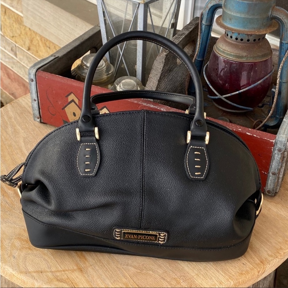 Evan Picone Vegan Leather Satchel Bag